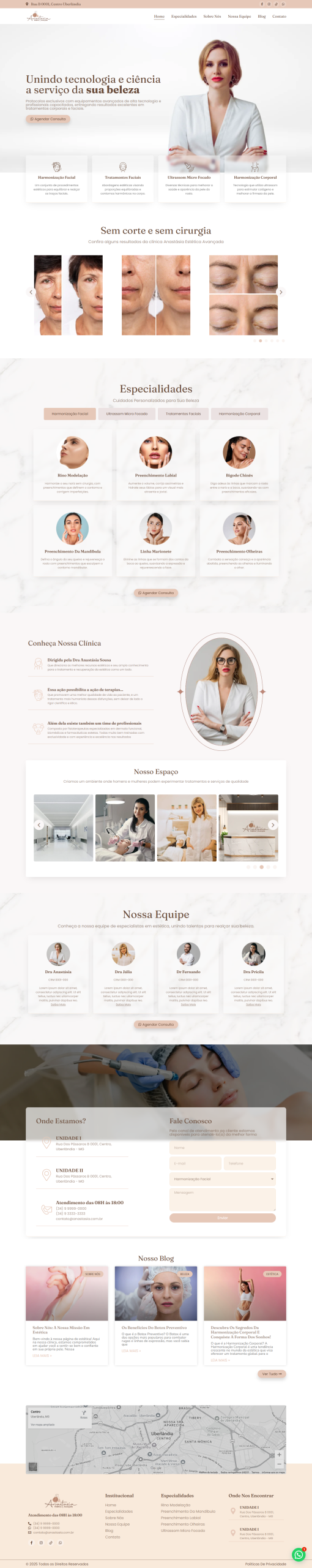 SITE ESTÉTICA COMPLETO MODELO ELEMENTOR