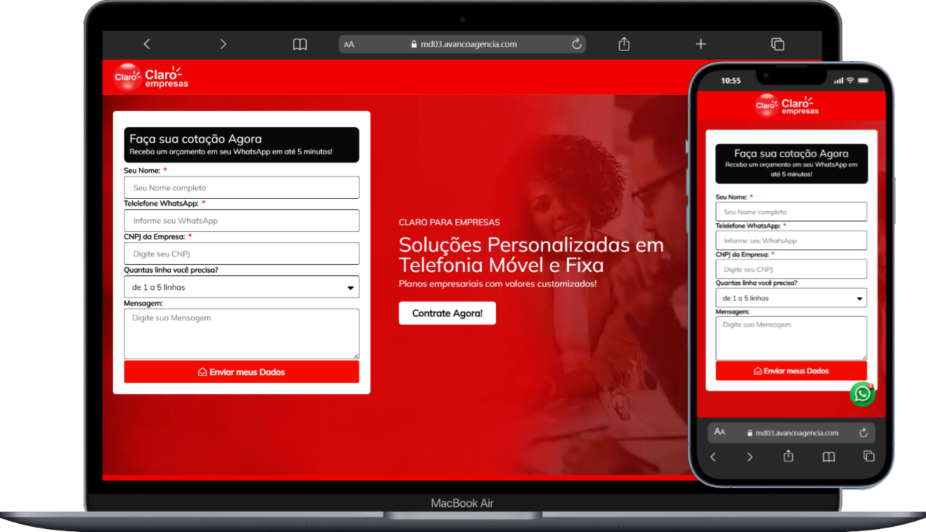 LANDING PAGE PARA TELECOM (WP + ELEMENTOR)